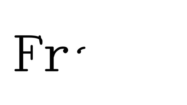 Texto Escritura Animada Marco Fuentes Pesos Serif — Vídeos de Stock