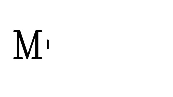 Momia Texto Escritura Animada Serif Fuentes Pesos — Vídeo de stock