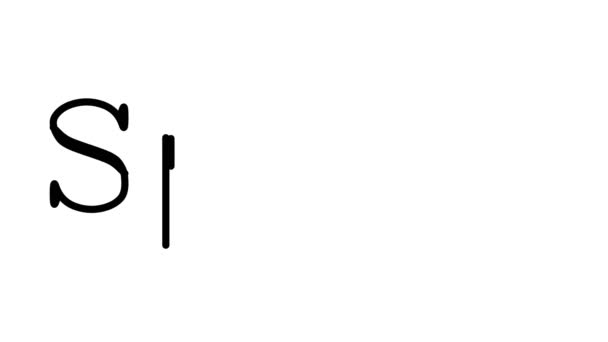 Spiral Animated Handwriting Text Γραμματοσειρές Serif Και Σταθμά — Αρχείο Βίντεο