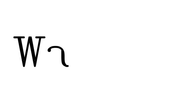 애니메이션 Handwriting Text Serif Fonts Weights — 비디오