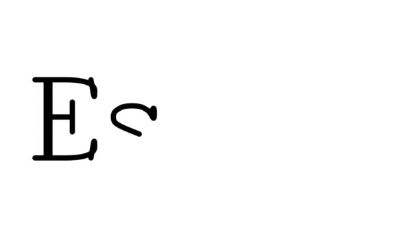 Essen Animowany Tekst Pisma Ręcznego Czcionkach Wagach Serif — Wideo stockowe