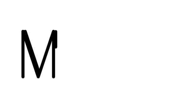 Mule Анімований Почерк Шрифтах Вагах — стокове відео