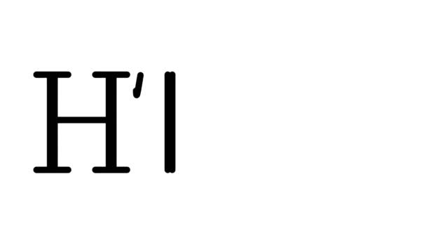 Html Анимированный Почерк Текст Засеченных Шрифтах Весах — стоковое видео