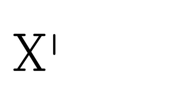 Xhtml Анимированный Текст Почерка Шрифтах Весах Serif — стоковое видео