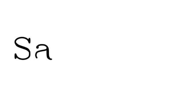 圣地亚哥动画手写体文字的字体和重量 — 图库视频影像