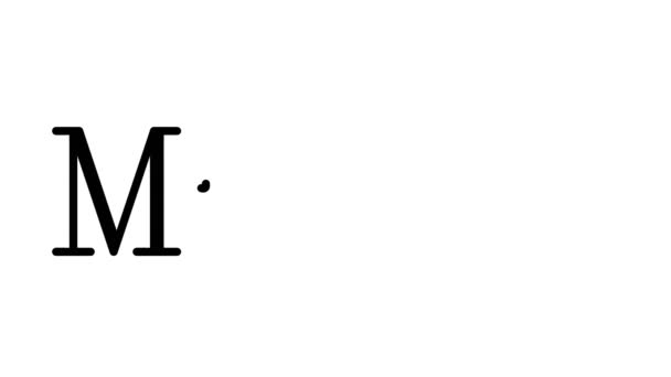 Відповідність Анімованого Тексту Почерку Шрифтах Вагах — стокове відео