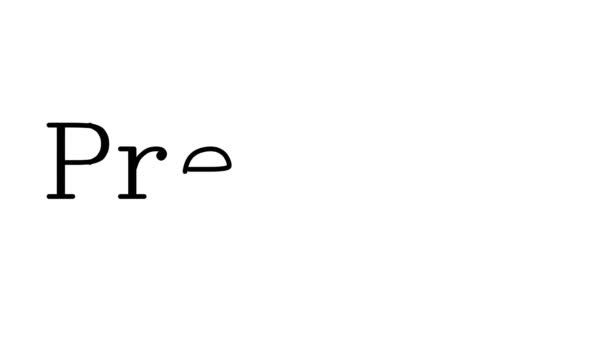 Вагітна Анімований Почерк Тексту Шрифтах Вагах — стокове відео