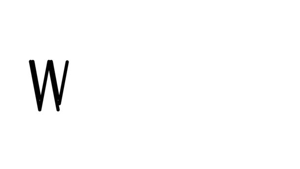 Маррус Анімований Текст Почерку Шрифтах Вагах — стокове відео