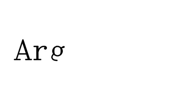 阿根廷动画手写体文字的字体和重量 — 图库视频影像