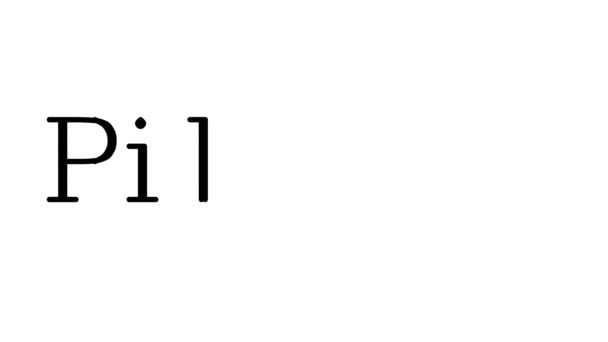 朝圣动漫手抄本的字体和重量 — 图库视频影像