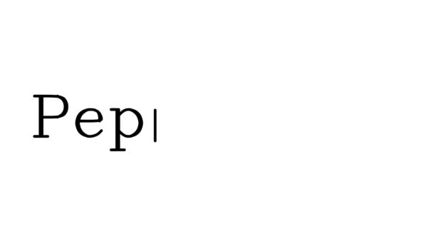 Peppermint Κινούμενο Κείμενο Γραφής Γραμματοσειρές Και Βάρη Serif — Αρχείο Βίντεο