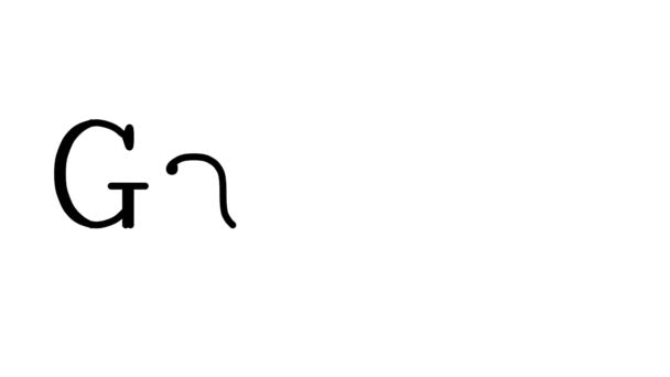 Texto Escritura Animada Galway Serif Fuentes Pesos — Vídeos de Stock