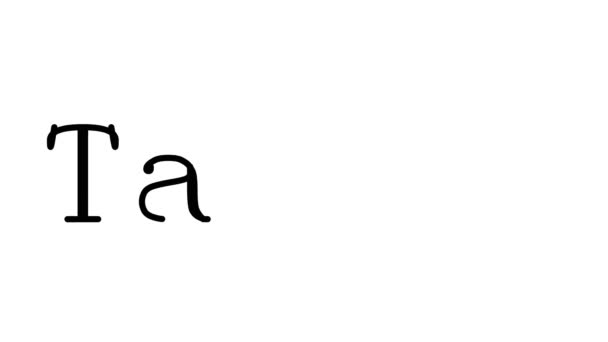 Taiwan Animated Handwriting Text Γραμματοσειρές Και Βάρη Serif — Αρχείο Βίντεο