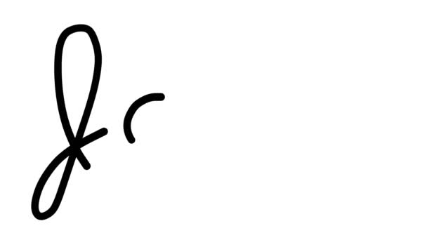 Joke Decorative Handwriting Animation Six Cursive Gothic Fonts — Stock Video