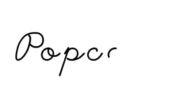 Popcorn Decorative Handwriting Animation Six Cursive Gothic Fonts — Stock Video