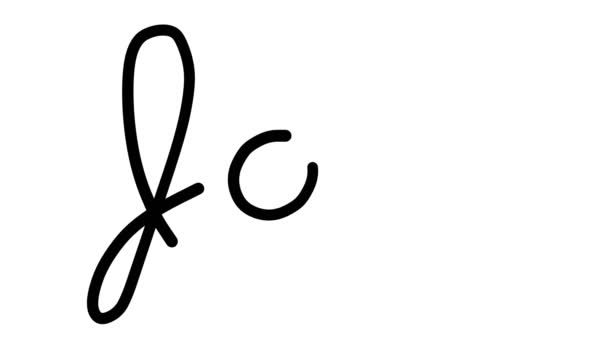 Декоративная Почерковедческая Анимация Джо Шести Курсивных Готических Шрифтах — стоковое видео