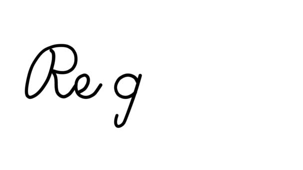 Reggae Decorative Handwriting Animation Έξι Cursive Και Gothic Γραμματοσειρές — Αρχείο Βίντεο