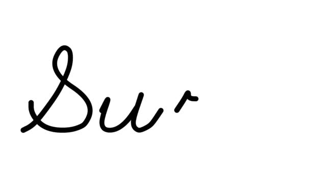 Sure Decorative Handwriting Animation Six Cursive Gothic Fonts — Stock Video