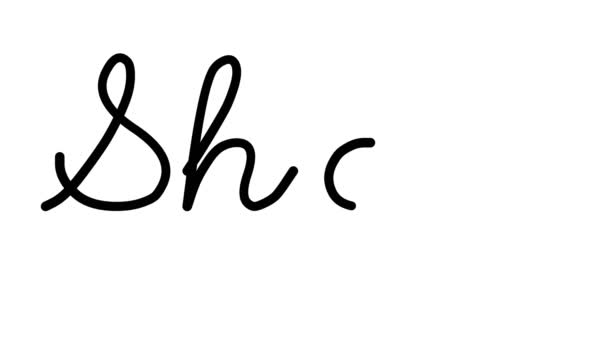 Shop Decorative Handwriting Animation Six Cursive Gothic Fonts — Stock Video