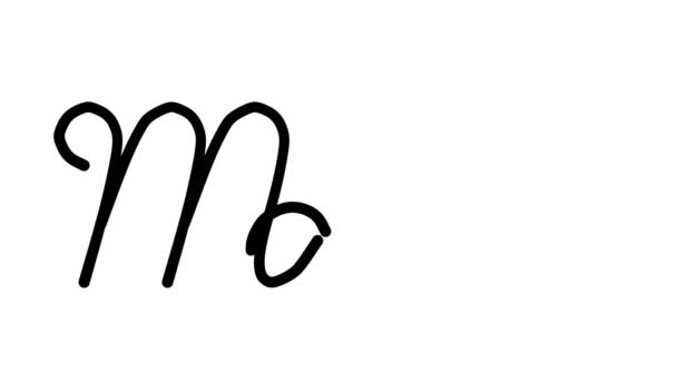 Мачтовый Декоративный Почерк Анимация Шести Cursive Готический Шрифты — стоковое видео