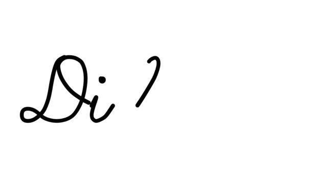 Dildo Decorative Handwriting Animation Six Cursive Gothic Fonts — Αρχείο Βίντεο