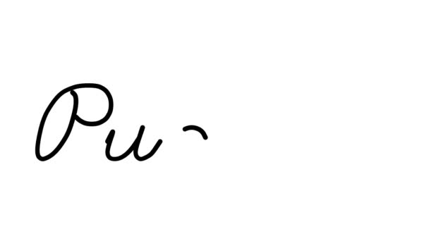 Puddle Decorative Handwriting Animation Seis Fuentes Cursivas Góticas — Vídeo de stock