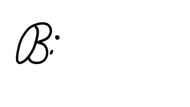 Декоративная Почерковедческая Анимировка Бинго Шестью Курсивными Готическими Шрифтами — стоковое видео