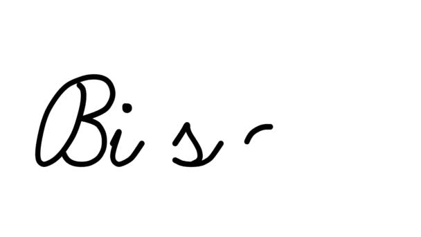Анимация Почерка Бизона Шести Курсивах Готических Шрифтах — стоковое видео