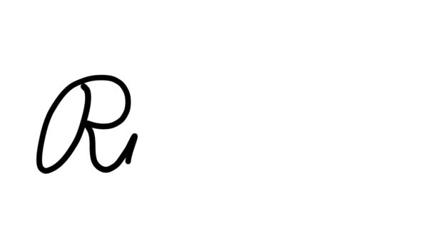 Ruble Decorative Handwriting Animation Six Cursive Gothic Fonts — Stock Video