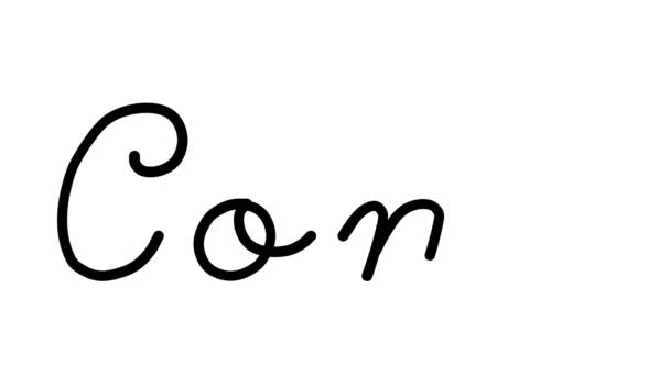 Como Decorative Handwriting Animation Six Cursive Gothic Fonts — Stock Video