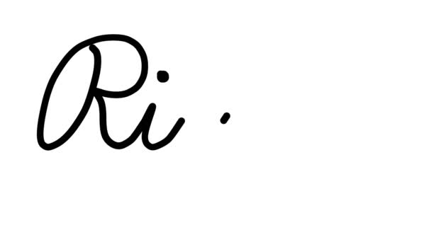 Ring Decorative Handwriting Animation Six Cursive Gothic Fonts — Stock Video