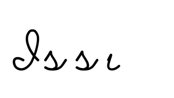 Анимация Декоративный Почерк Шести Курсивах Готических Шрифтах — стоковое видео
