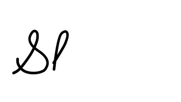 Навык Декоративного Письма Анимация Шести Курсивных Готических Шрифтах — стоковое видео