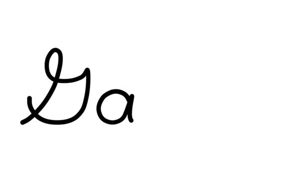 Декоративно Почерковедческая Анимация Игры Шестью Курсивными Готическими Шрифтами — стоковое видео