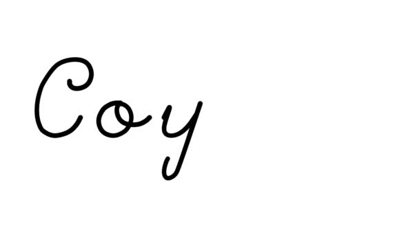 Койот Декоративный Почерк Анимация Шести Cursive Готические Шрифты — стоковое видео