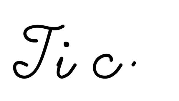 Декоративная Почерковедческая Анимировка Шестью Курсивными Готическими Шрифтами — стоковое видео