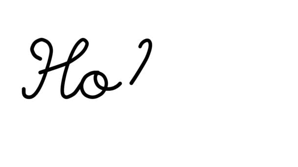 Хобби Декоративная Анимация Почерка Шести Курсивных Готических Шрифтах — стоковое видео