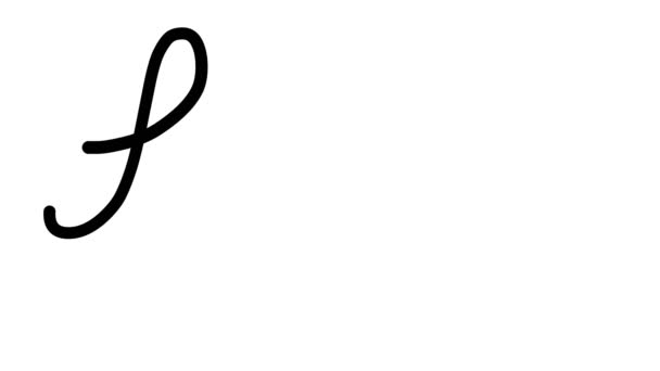 Подъем Анимации Декоративным Почерком Шести Курсивных Готических Шрифтах — стоковое видео