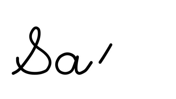 Sake Decorative Handwriting Animation Six Cursive Gothic Fonts — Stock Video