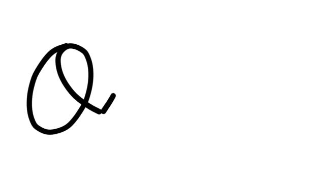 Oslo Decorative Handwriting Animation Six Cursive Gothic Fonts — Vídeo de stock