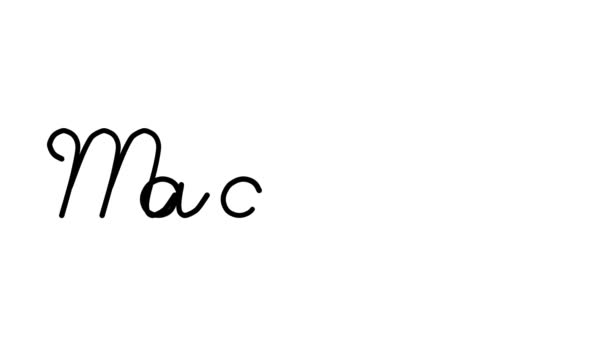Анімація Рукописного Тексту Мадейри Шести Курсивних Готичних Шрифтах — стокове відео