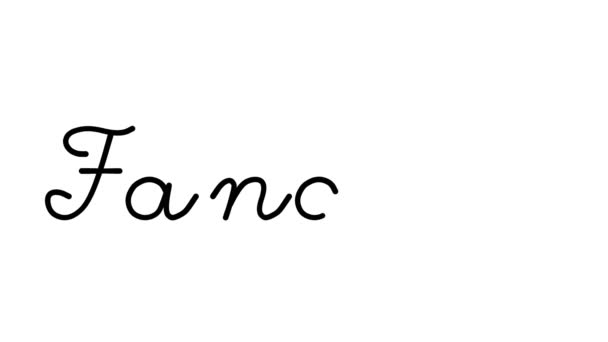 Декоративная Почерковедческая Анимировка Использованием Шести Курсивных Готических Шрифтов — стоковое видео