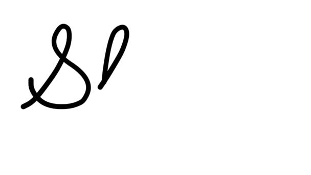 Slug Decorative Handwriting Animation Six Cursive Gothic Fonts — Stock Video