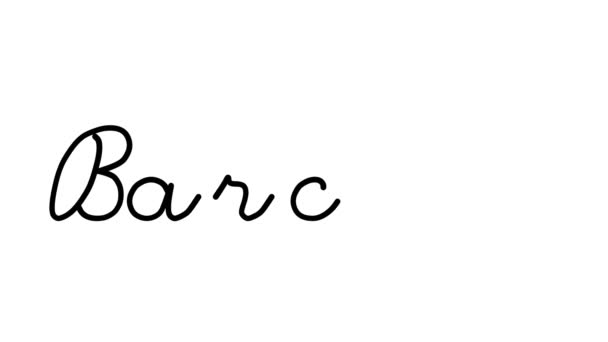 Barcode Decorative Handwriting Animation Six Cursive Gothic Fonts — 비디오
