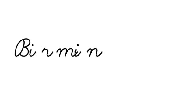 Декоративная Почерковедческая Анимация Бирмингема Шести Курсивных Готических Шрифтах — стоковое видео