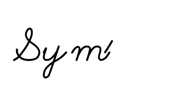 Symbol Decorative Handwriting Animation Six Cursive Gothic Fonts — Stock Video