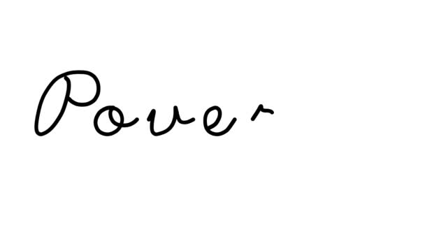 Poverty Decorative Handwriting Animation Six Cursive Gothic Fonts — Stock Video