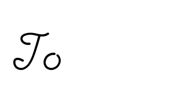 Туалетная Анимация Декоративным Почерком Шести Курсивах Готических Шрифтах — стоковое видео