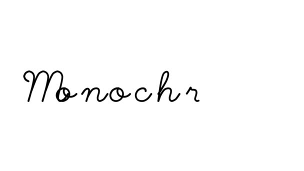Monochrome Decoratieve Handschrift Animatie Zes Cursieve Gotische Lettertypen — Stockvideo