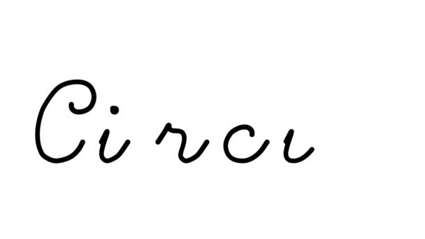 六种曲线型和哥特式字体中的圆形装饰手写体动画 — 图库视频影像